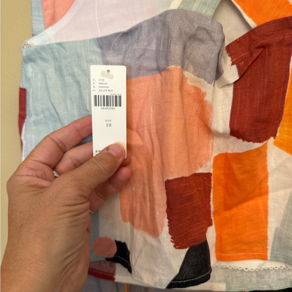 Anthropologie Set, Orange Pink Maxi A-line Skirt & Top - Picture 4 of 4